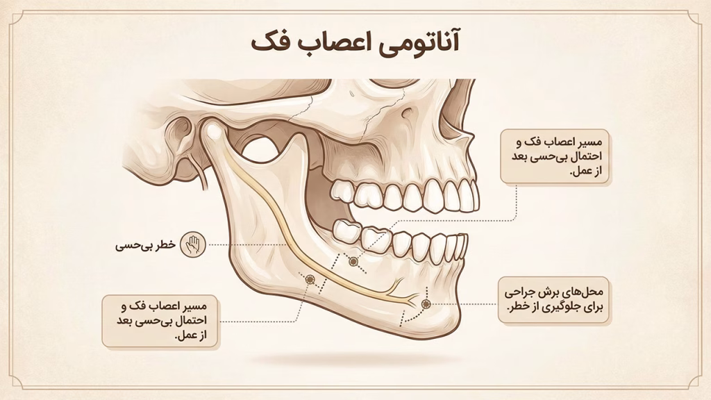 آسیب عصبی و بی‌حسی در جراحی فک