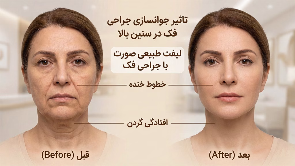 تاثیر جوانسازی جراحی فک در سنین بالا